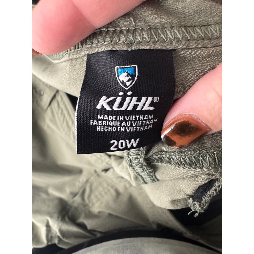 KUHL‎ Womans Freeflex Cargo Shorts Army Green Size 20W - Picture 4 of 10